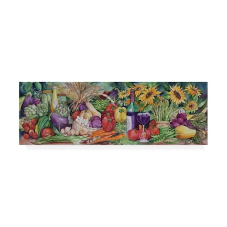 Kathleen Parr Mckenna 'Vegetable Medley' Canvas Art,8x24